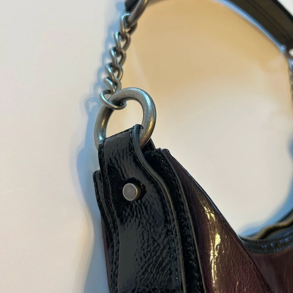 NWOT Simply Vera Vera Wang Purple Slouchy Hobo Bag with Glossy Finish